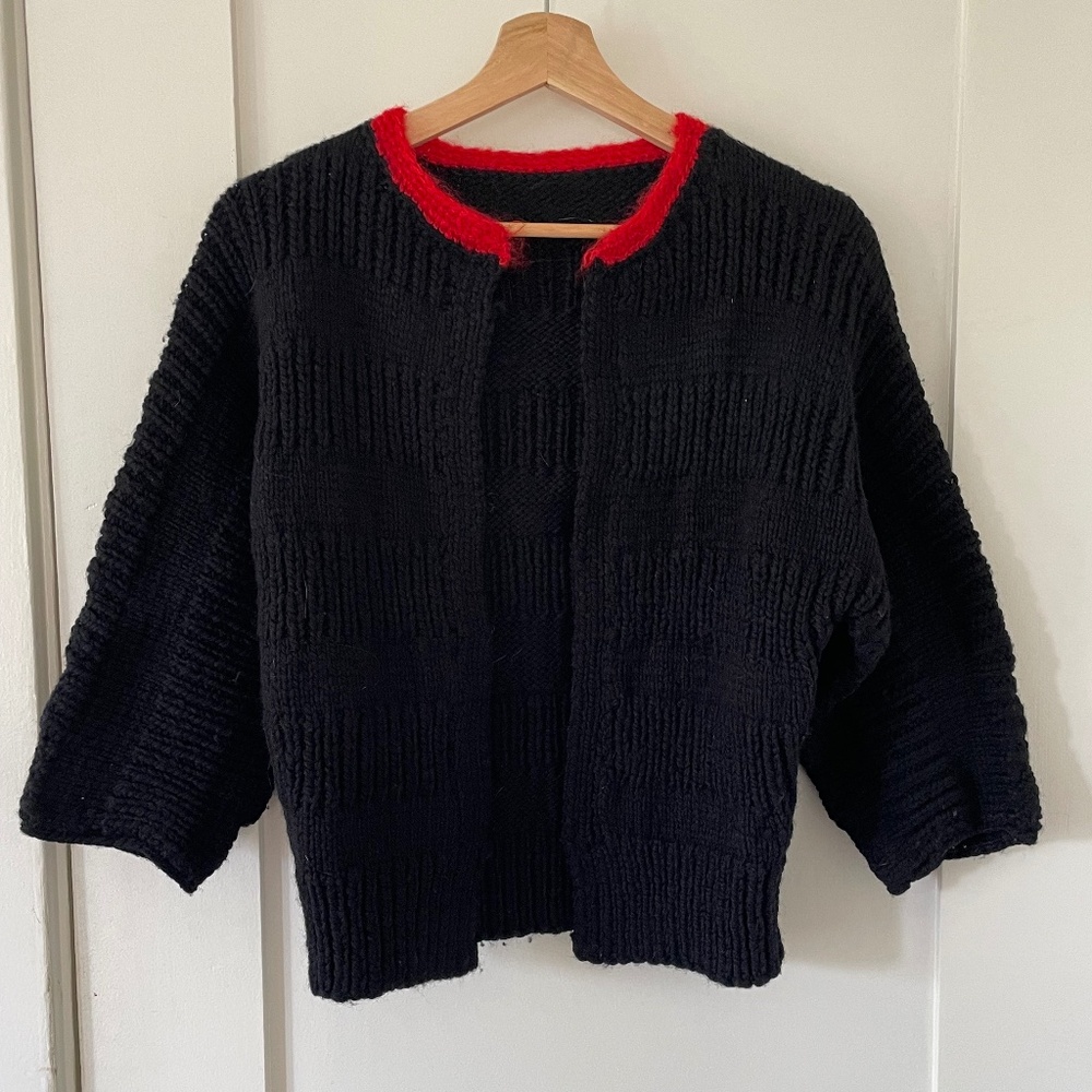 Vintage Hand-Knit Cropped Cardigal
